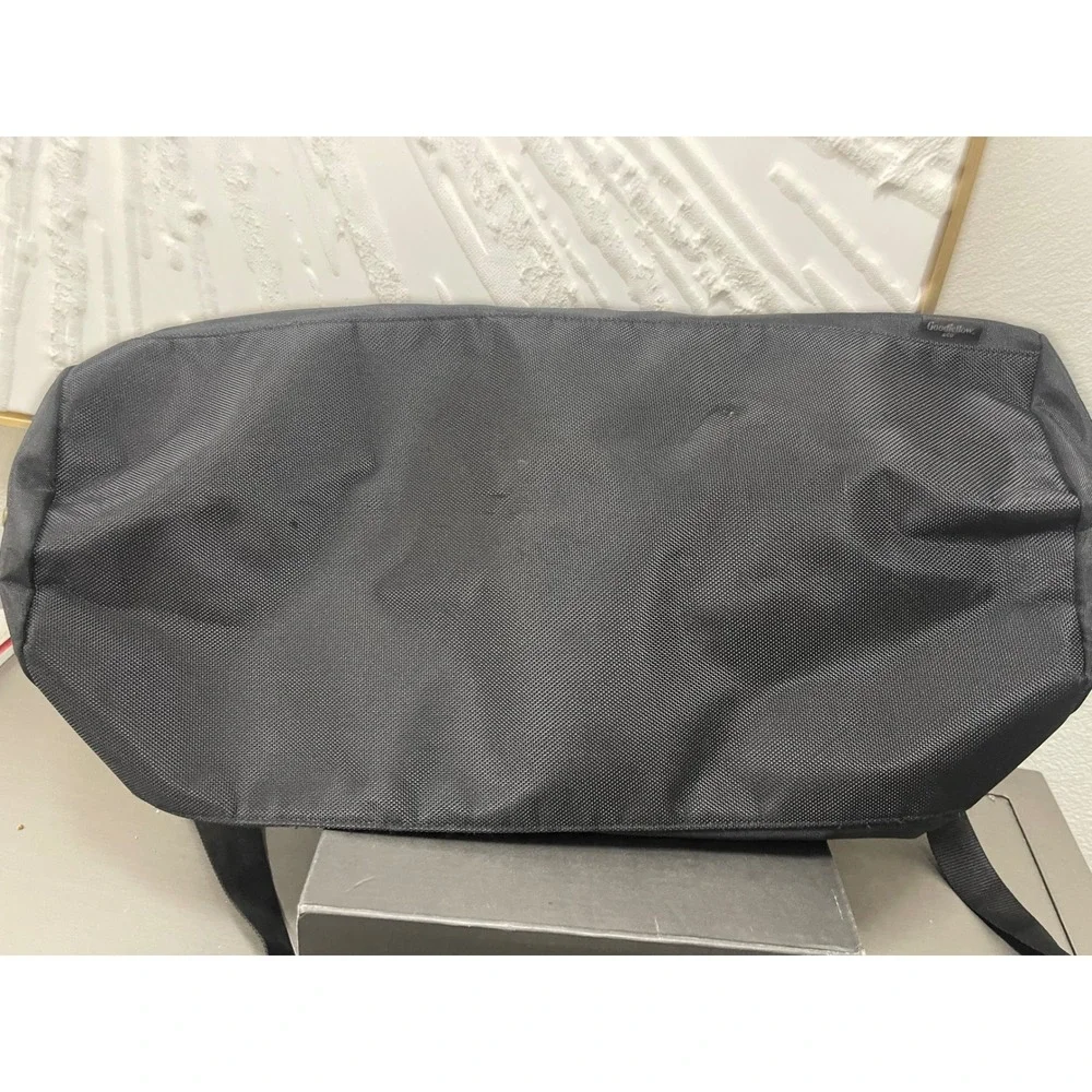 Goodfellow & Co Black Canvas Duffel Bag Weekend Travel Gym Bag Brass Hardware